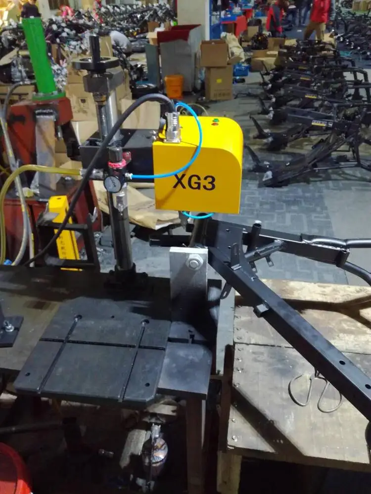 
VIN number marking machine for electric motorcycle frame 