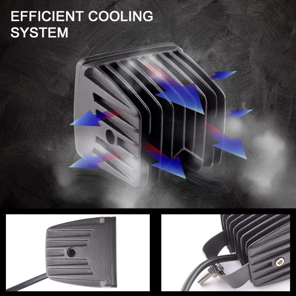 3 inch 3x3 cheap china auto lighting 12w fog truck light wholesale led work light for SUV cars