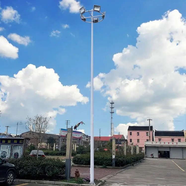 Outdoor high mast stadium sport field led flood light pole 10m 12m 15m 18m 20m 25m 30m high mast flood lighting poles