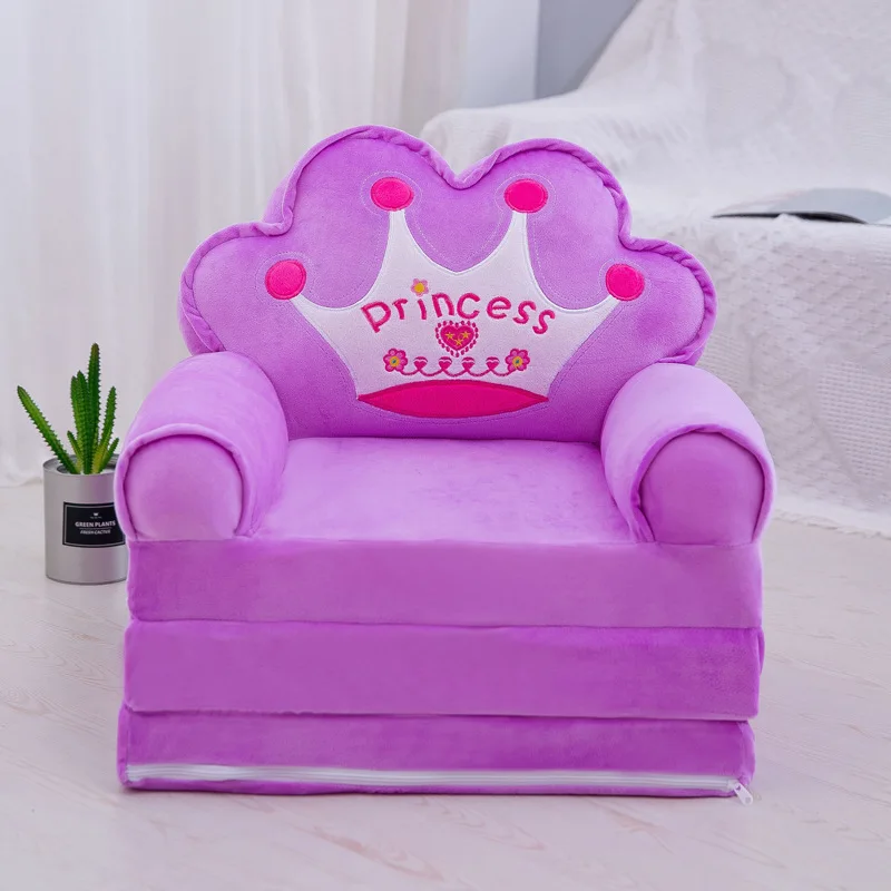 Popular in Africa OEM/ODM Stuffed Plush Animal Shaped 3  in 1 Convertible Sofa to Lounger Children Flip Out Sofa for Kids