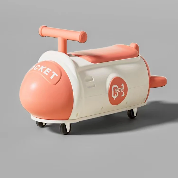 Wholesale New design Rocket Scooter baby twist car swing car with music for children