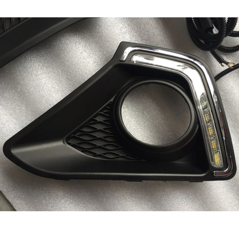 Car LED DRL  Driving Fog light For hyundai i10 sedan 2013 2014 2015 2016 fog lamp day light