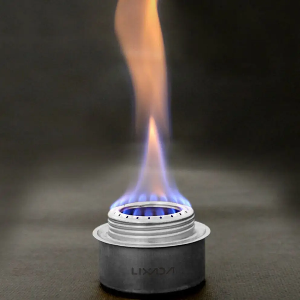 Camping Stove Outdoor Hiking Picnic Ultralight Cooking Stove With Lid Aluminum Alloy Alcohol Stove Burner Adaptor