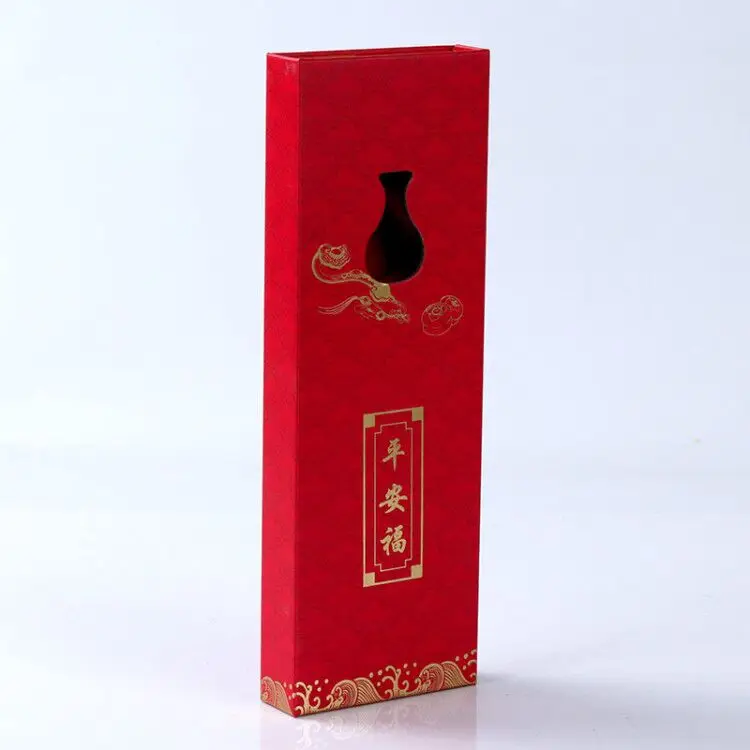 China Wholesale New Arrival Red rigid cardboard Jewelry Box Ring Earrings Pendant Necklace Box Jewelry Packaging