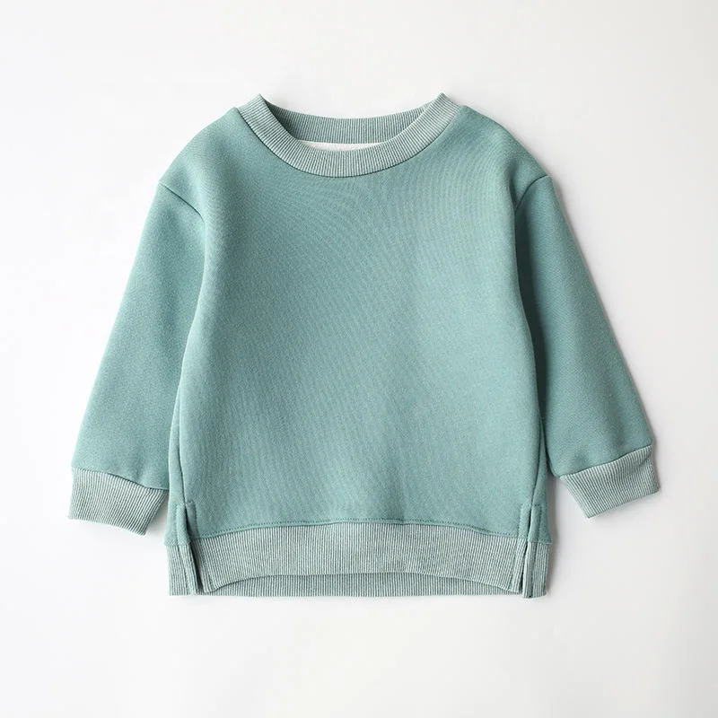 Wholesale Custom 2023 New Arrival Baby Hoodies & Sweatshirts Solid Color Cute Thick Long Sleeve Baby Clothes Romper