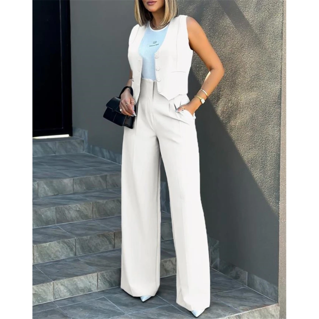 High Quality Bulk Ladies Women Business Formal Office Wear 2 Piece Blazer Suits And Pants Set For Small Business Women Modest