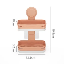 luxury eco friendly bathtub toilet wall mounted square draining soap dispenser holder plastic box soap dish