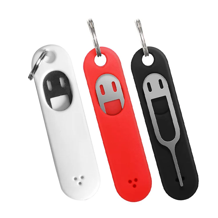 Sim Card Removal Tool With Silicone Sheath,Anti-Loss Mobile Phone Card Opener Ejector,Sim Card Tray Pin Eject Removal Needle