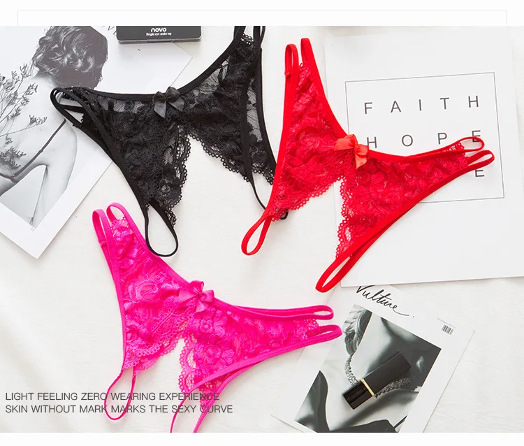 Girls Sexy Nude Open Crotch Panties/Thong in women Sexy Underwear