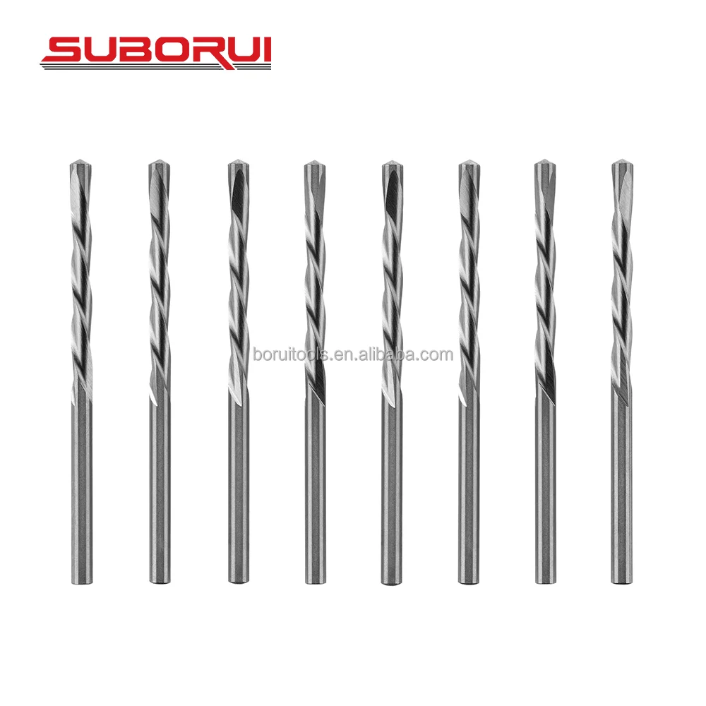 SUBORUI HSS 1/8 1/4 5/32 Guide point Tip Steel Guide Point X-bits Drywall Cutting Router Cut Out Drill Bits For drywall