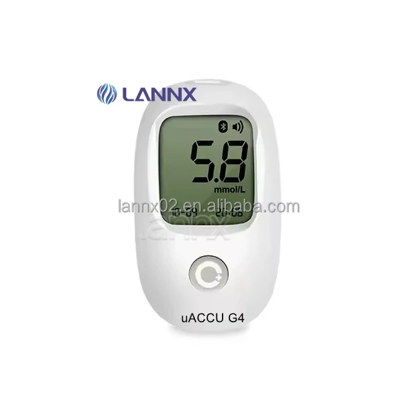 LANNX uACCU G4 Custom Cheap Digital Blood Glucometer Wireless Blood Sugar Monitor with Blood Glucose test strips glucometros