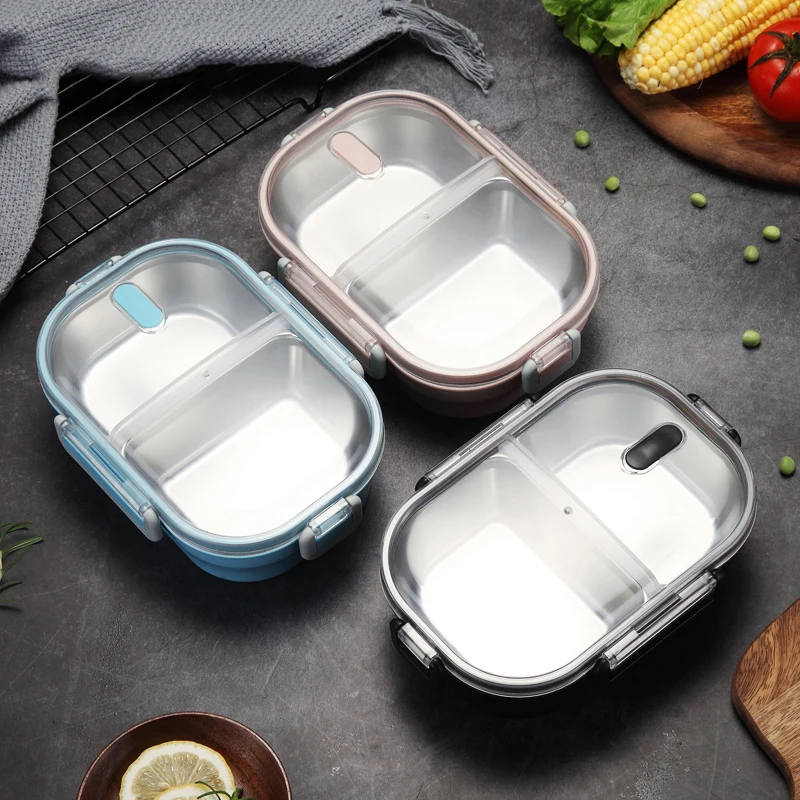 Best Selling Product Portable Food Container Storage Box Student Bento Lunch Box Stainless Steel with Compartment