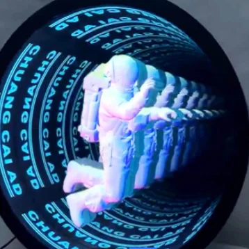 3D бездна зеркальный тысячеслойный зеркальный фон настенный дверной знак на заказ