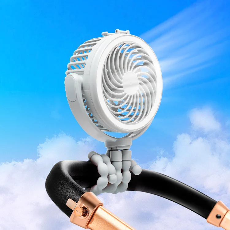 Cheap Price 5200Ah Desk Table Fan with Flexible Tripod Clip Octopus Rechargeable Small Mini Portable Fan for Baby Stroller