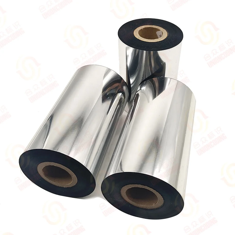 Premium 110mmx300m Black Out Ink Thermal Transfer Wax Ribbon Thermal Barcode Printers TTR Label Ribbon