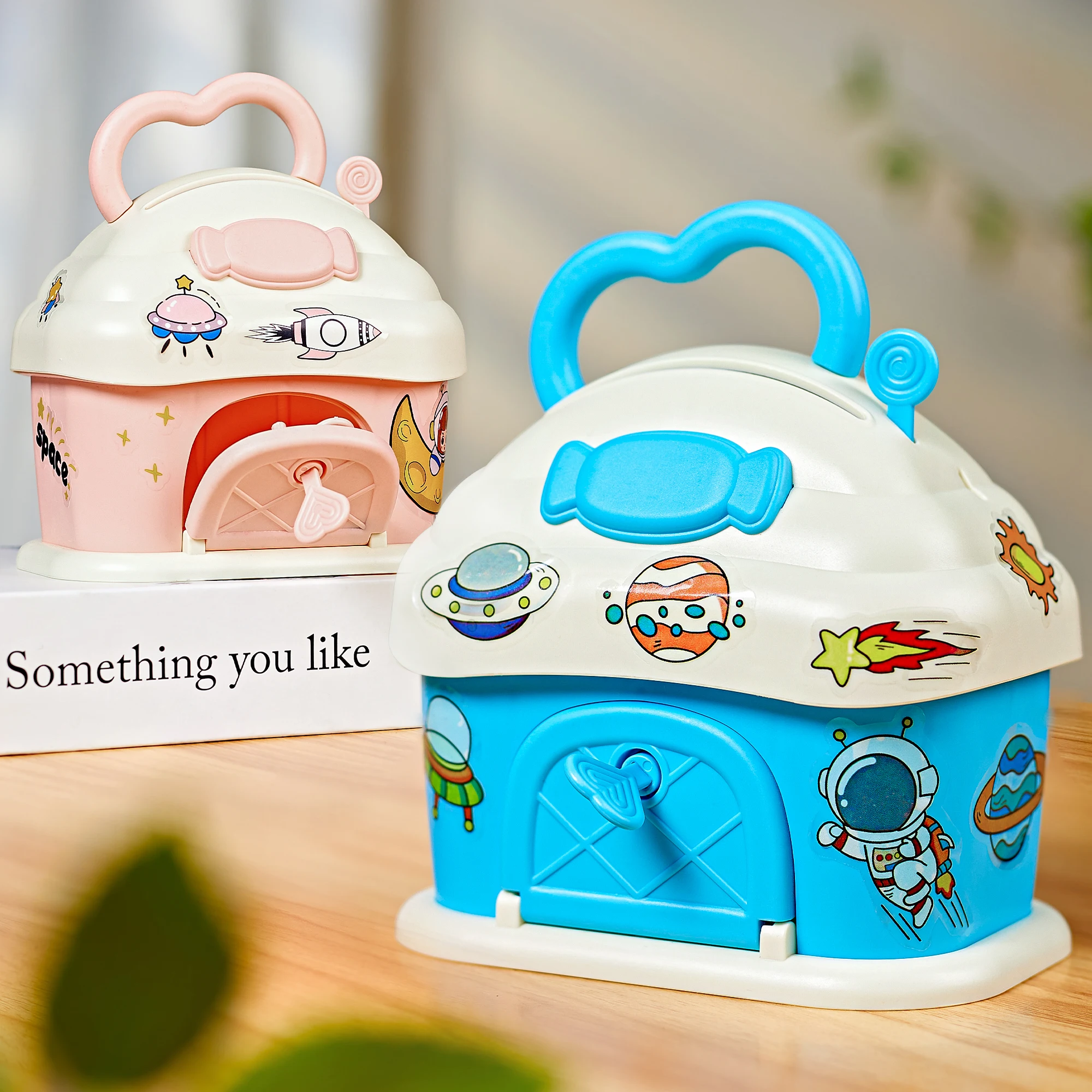 XST Unbreakable Plastic Money Bank Saving Box Coin Bank for  mushroom Piggy Banks Practical Easter ATM Piggy Bank Toys