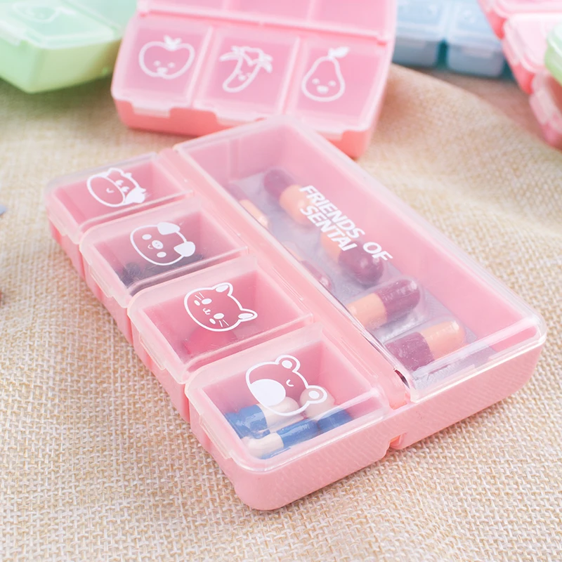 5-day plastic travel pill organizer dispenser boxes container price