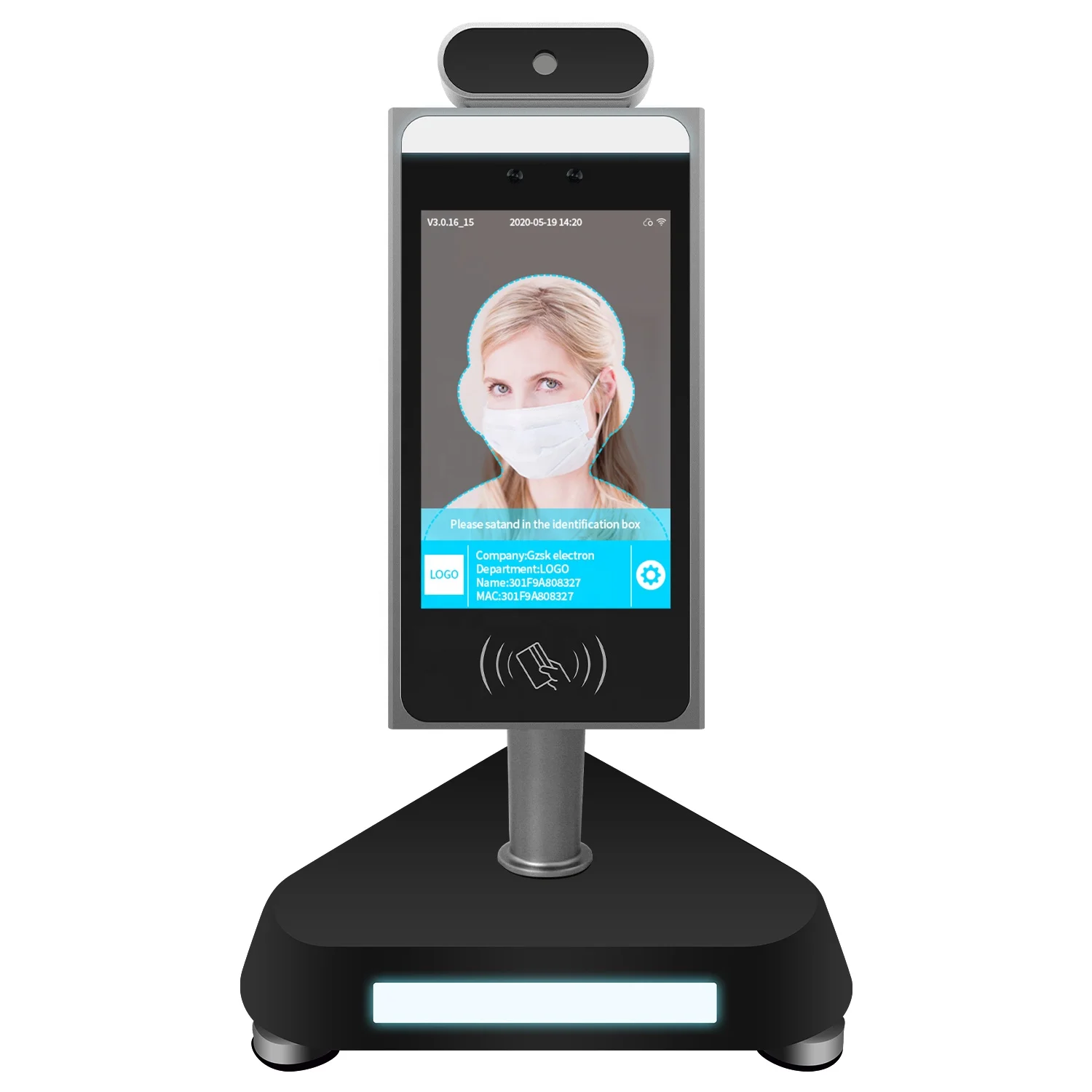 senke upgraded android  smart face recognition thermal camera query datas tablet body temperature measuring kiosk