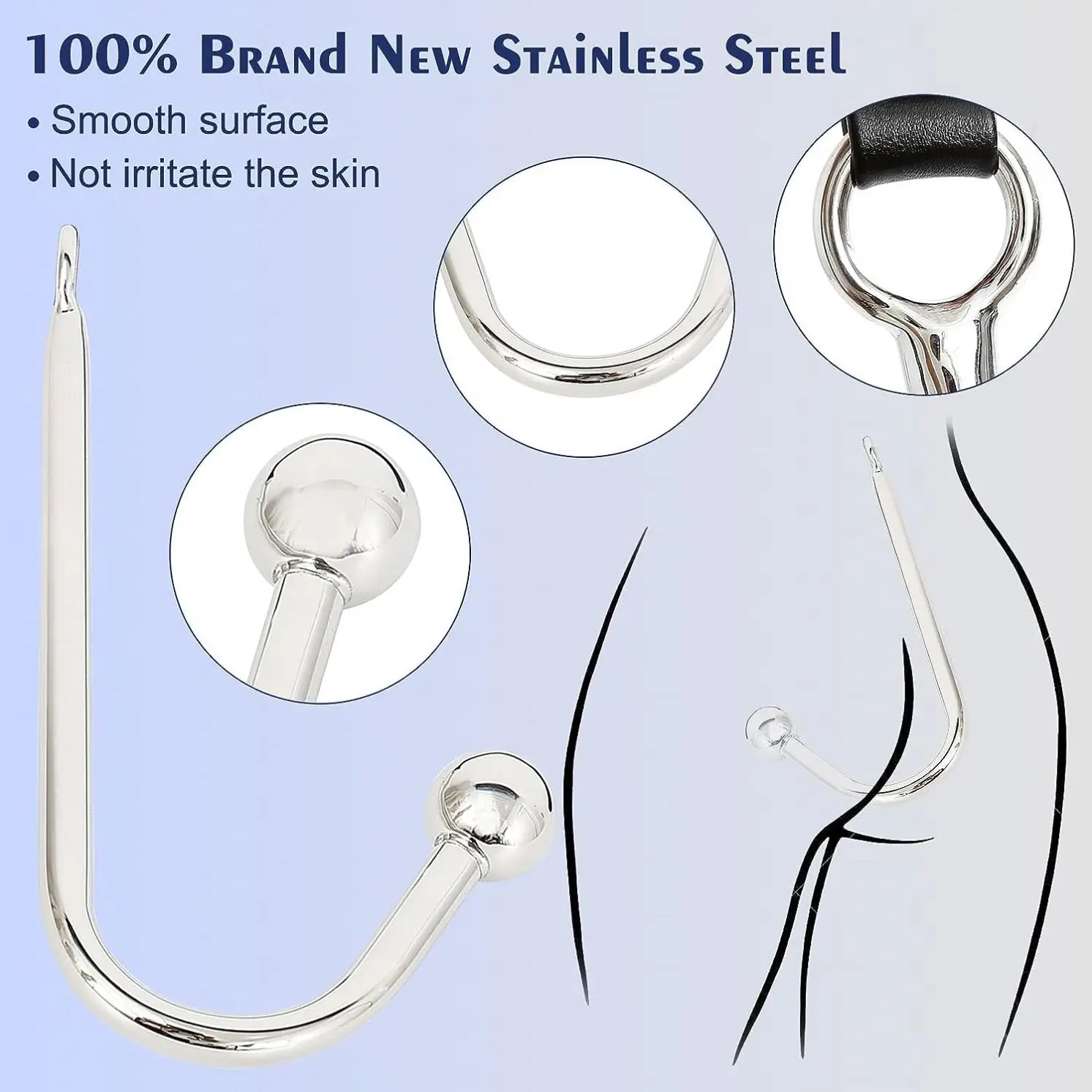 Sex Bondage BDSM Anal Hook with Traction Chain Butt Plug Adjustable Handcuffs Neck Collar Wrist Cuffs Fetish SM Sex Toys