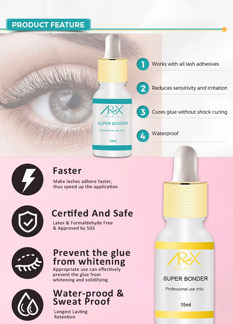 Private Label Maximum Glue Retention Glue Bond Lasting Latex Free Eyelash Extension Glue Super Bonder