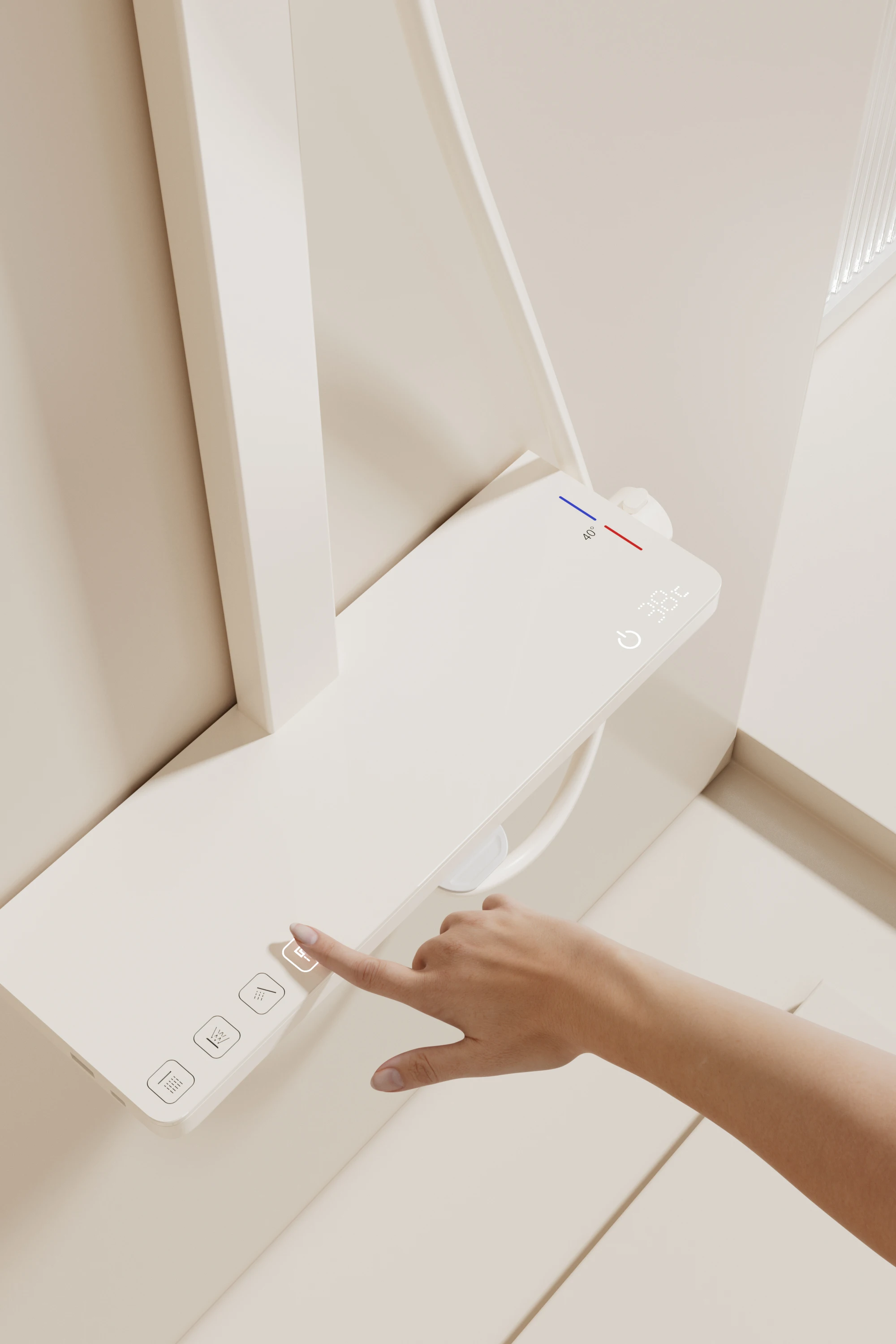 Hot Sale Modern Wall Mounted Bathroom Smart Shower Touch Waterfall Faucet OEM Ceramic Style