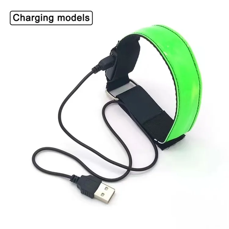 LED Luminous Night Running Adjustable Safety Reflective Belt Outdoor Cycling Night Signal USB Charging LED Armband