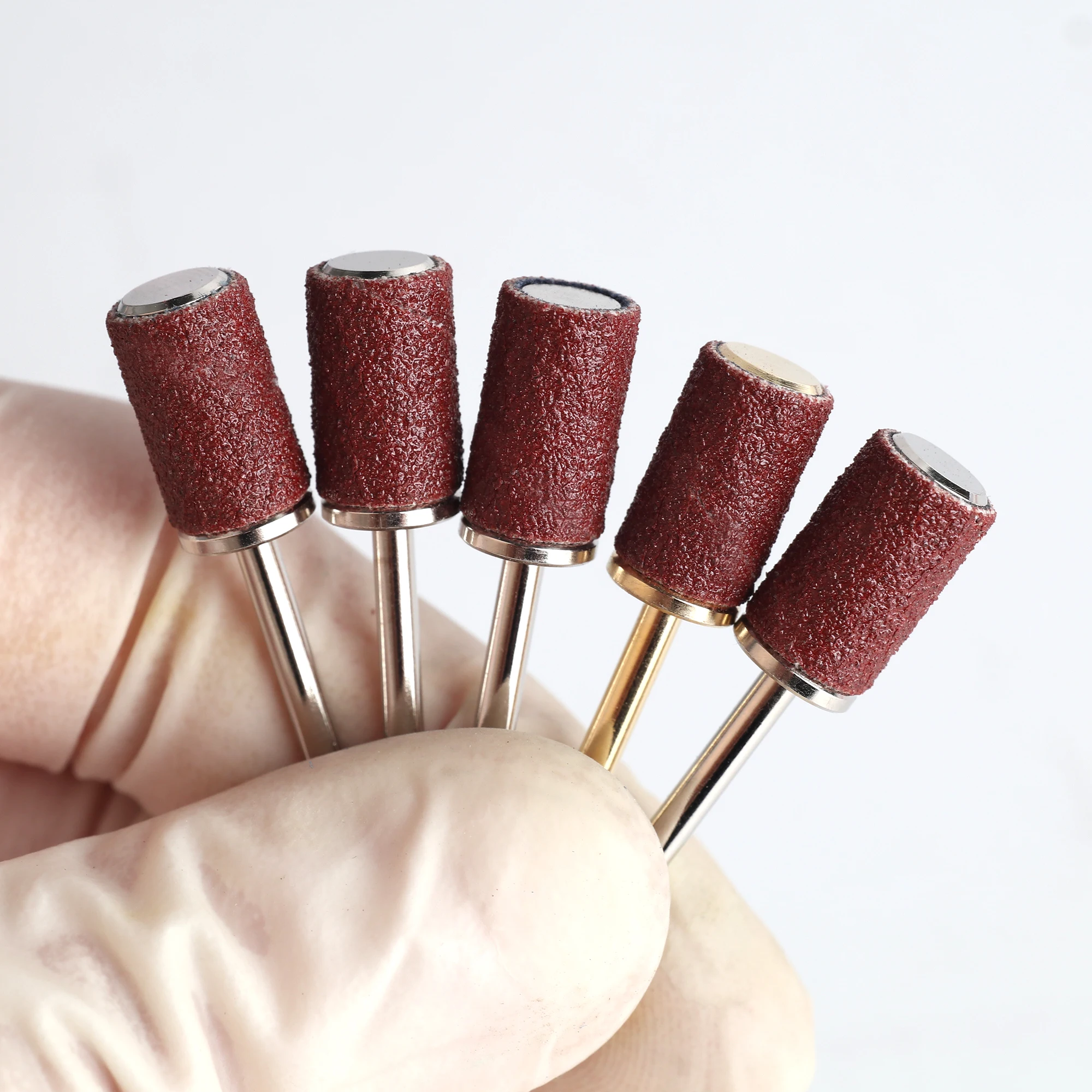 Wholesale 6.35mm Manicure Aluminum Oxide 100pcs/box Sanding Bands Set Remove Gel Polish