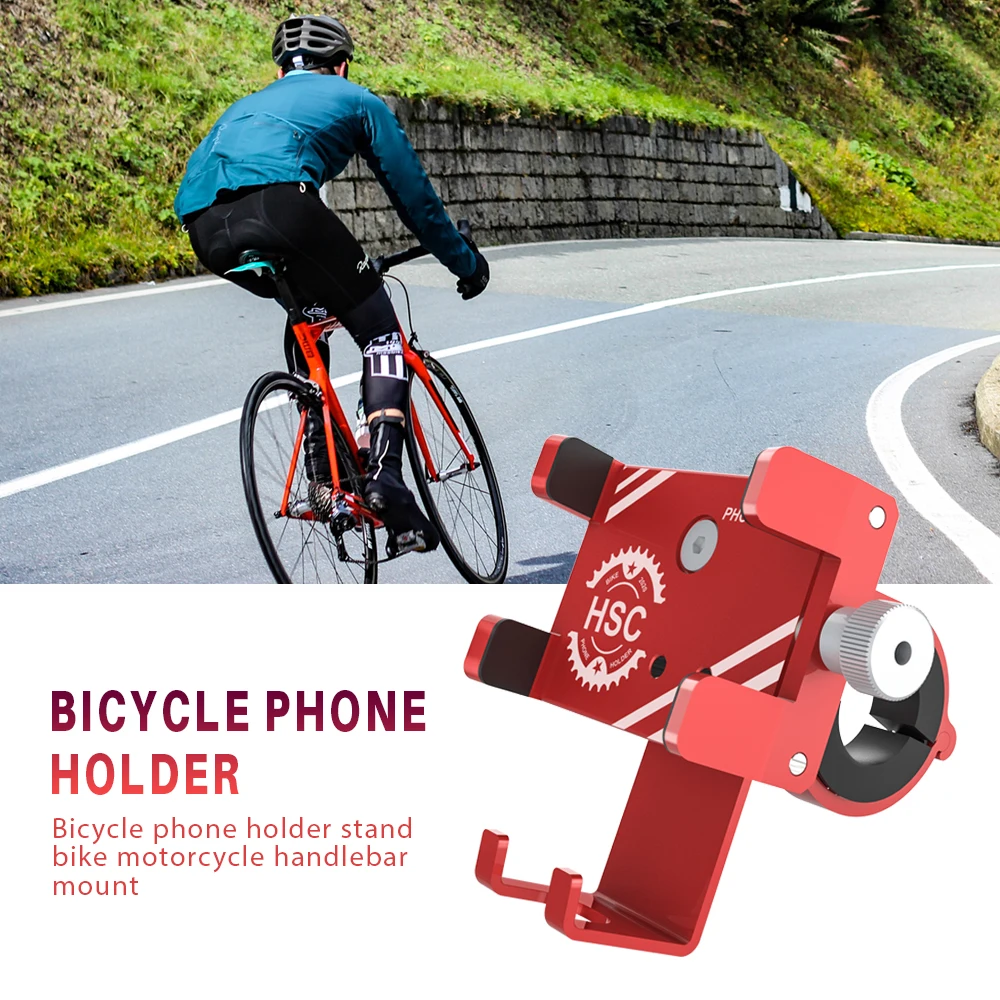 
New Bicycle Phone Mount Aluminum Alloy Bike Phone Holder for Mobile Phones 