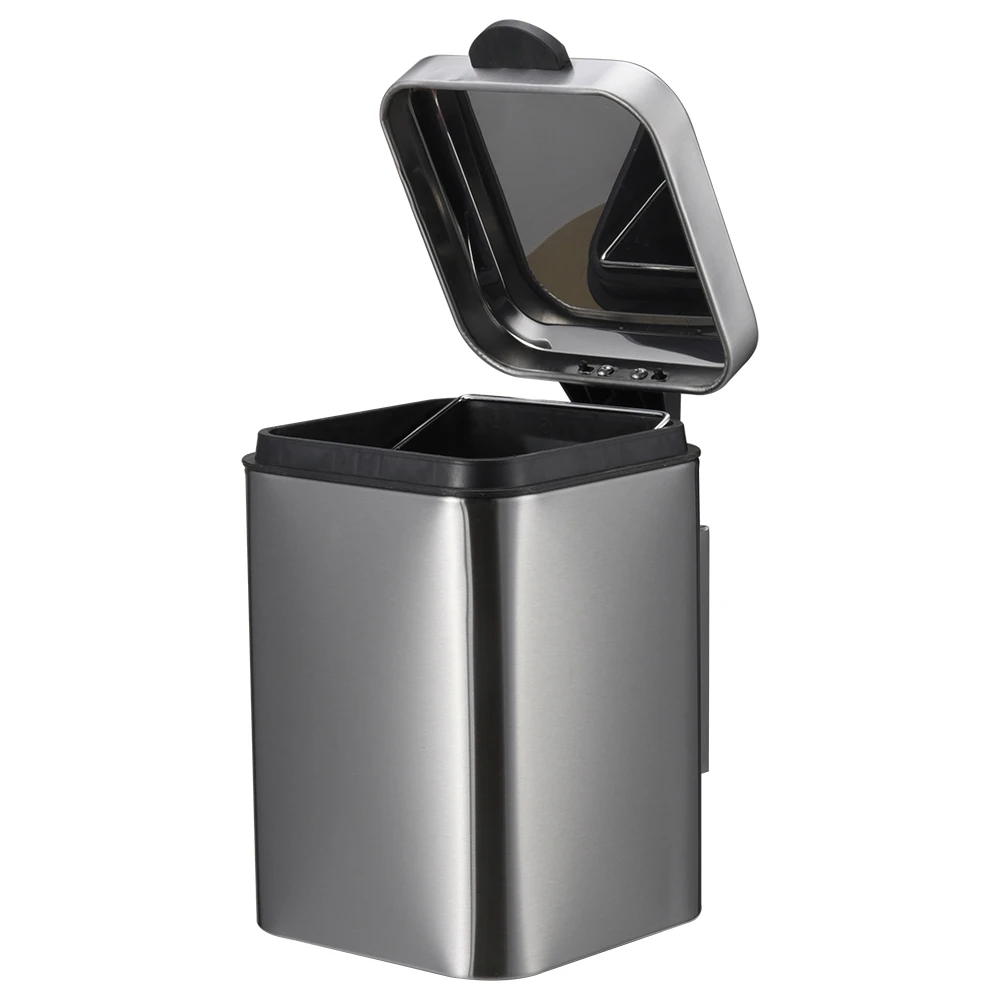 3L квадратная кухня из нержавеющей стали с крышкой настенный мусорный бак