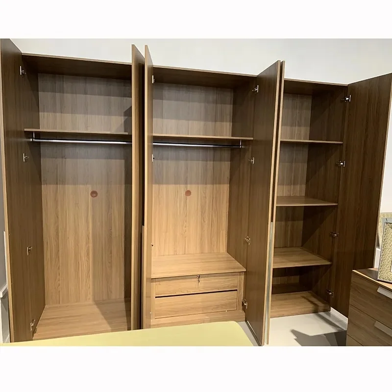 NOVA Queen Size Melamine Bedroom Set Furniture Recamara Matrimonial Modern Hotel King Size Bed Wooden Complete Adulte Beds