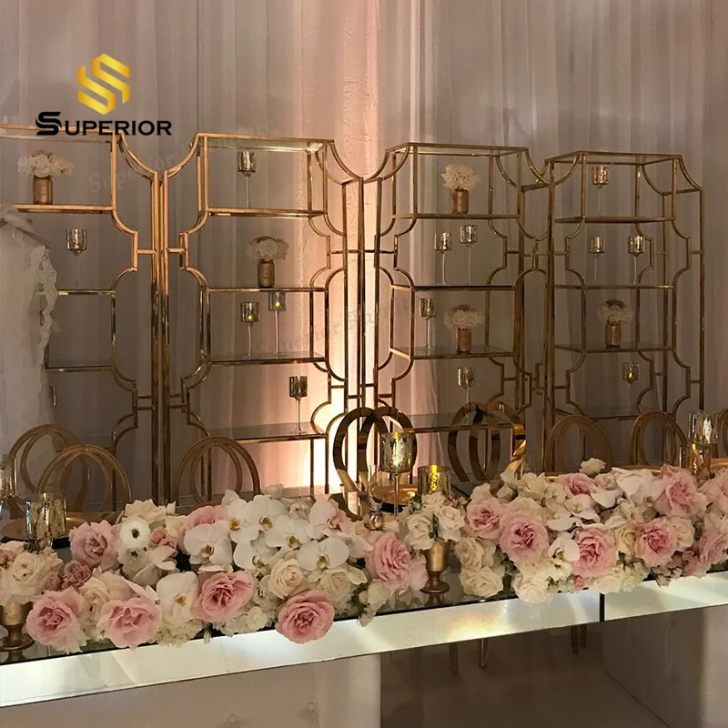 Wholesale wedding gold metal rack storage shelf wine glass rack ceiling decoration shelf for bars wine display shelf