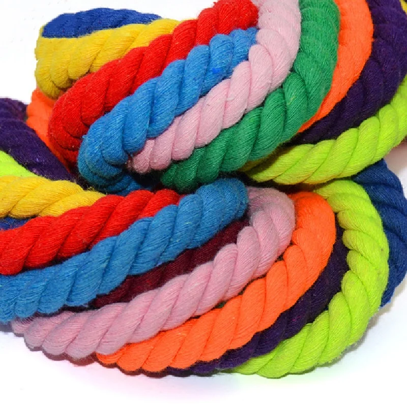 Olian 8mm 10mm 12mm Three strands of Cotton Decorative Ropes Twisted String Braided Organic Shoe Laces Round Rope for DIY