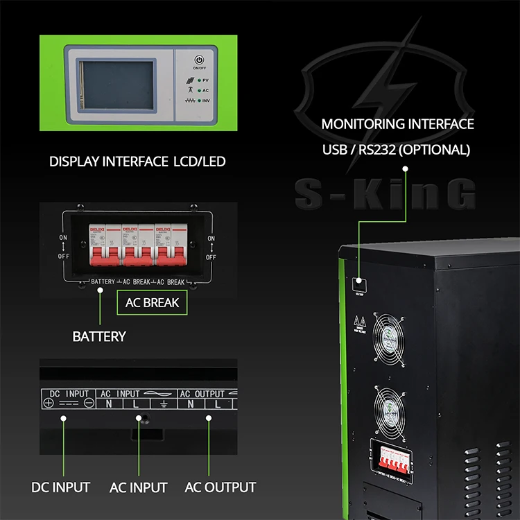 New inverter single phase 5kW 6KW 8KW 10kW Solar power generation system 96V 220V