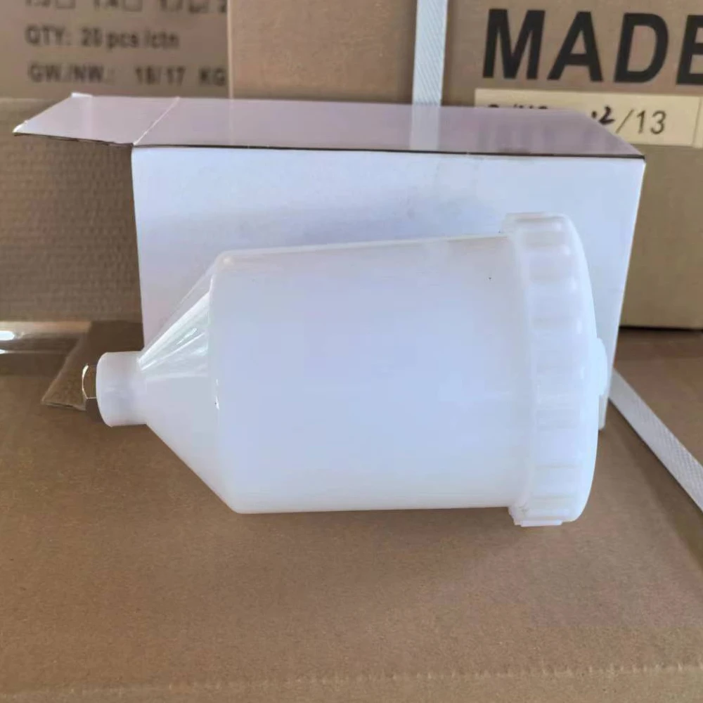 600ml Gravity Feed Paint Pot Spray Gun Pot Replacement Plastic Paint Cup