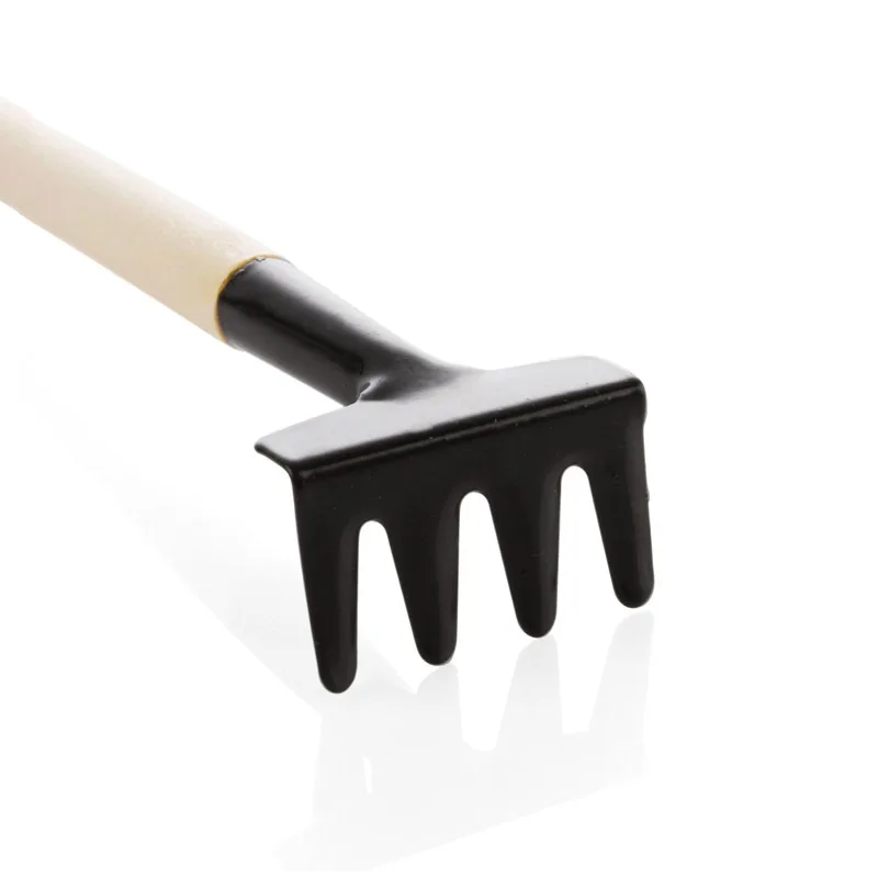 3pcs/set Wooden Handle Metal Head Shovel for Flowers Potted Plants Mini Garden Tools Mini Shovel Rake Set