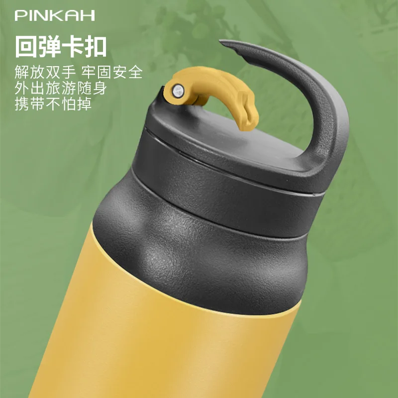 Christmas 2024 Mugs In Travel 316 Stainless Steel Cup Outdoor Sports Portable Sling Vacuum Large Capacity Bottle
