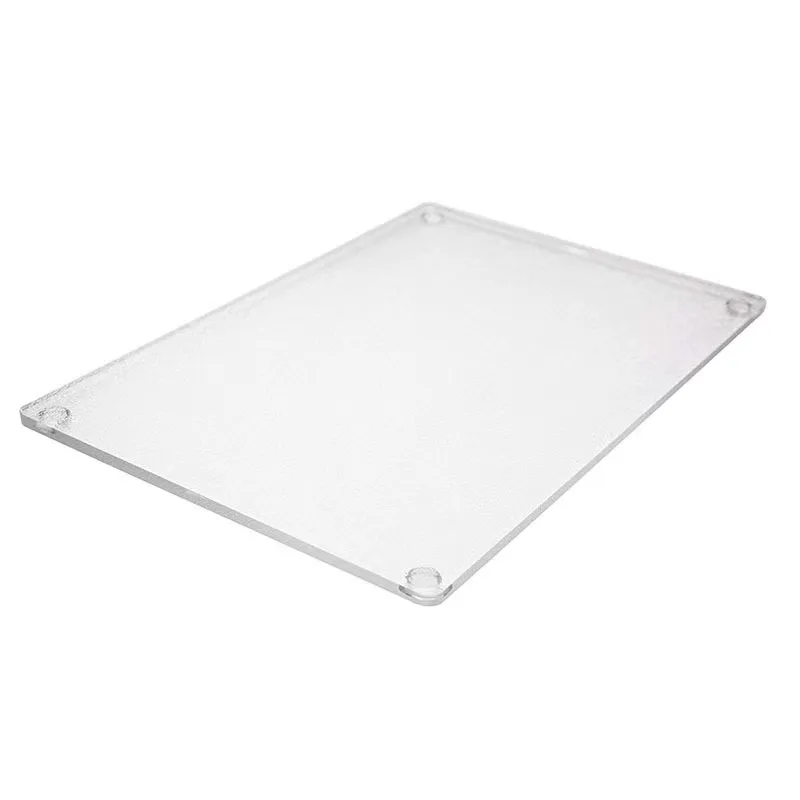 2023 Factory price wholesale Hot sale acrylic transparent cutting board with Anti-slip sheet