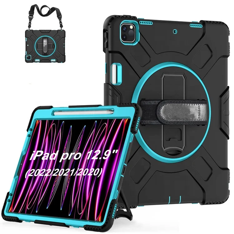 Defender shockproof rugged designer tablet case for ipad pro 12.9 2018 case with pencil holder for ipad pro 12.9 2nd cover