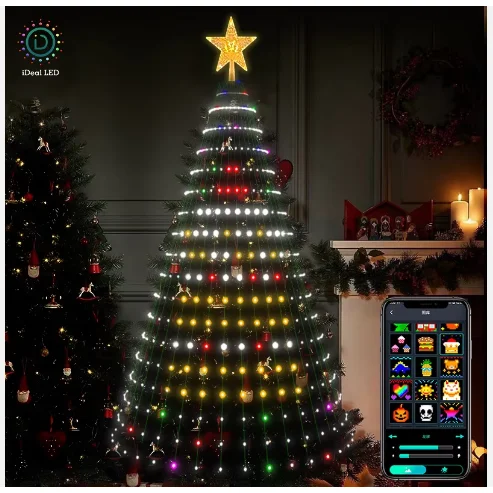 APP Smart Lights for other Christmas decoration iDeal Illuminated Point Control Fairy Lights for Artificial christmas garland