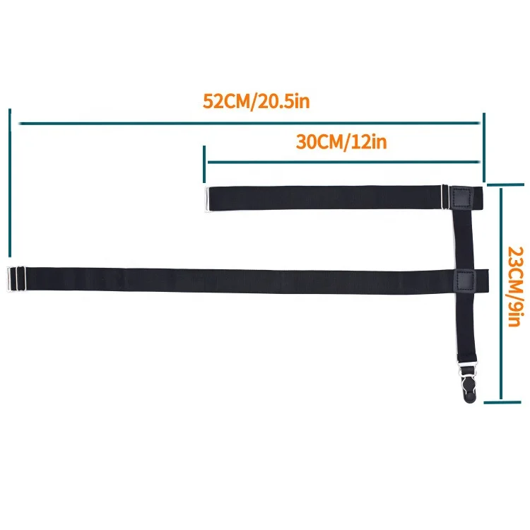 Men Adjustable Socks Stays Leg Thigh Elastic Garter Belt Non slip Locking Clips Keep Shirt Tucked Suspender Garters Strap