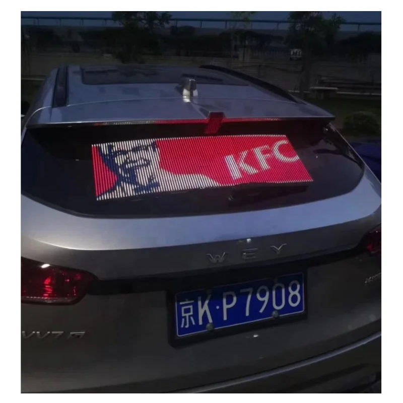Rear Window Transparent Car LED Display Video Screen