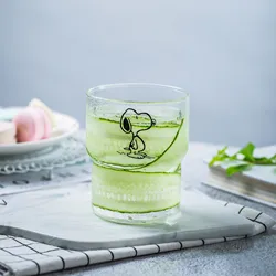 Cartoon Cute Glass Milk Coffee Mug Wholesale Water Beverage Juice Breakfast Ice Cream Cup for Office Home