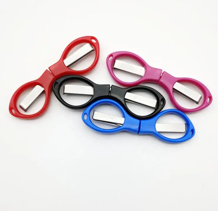 Embroidery Needlework  Sewing Folding Scissors Fishing Line Scissors Sewing Tools Plastic Handle Needlework Scissors
