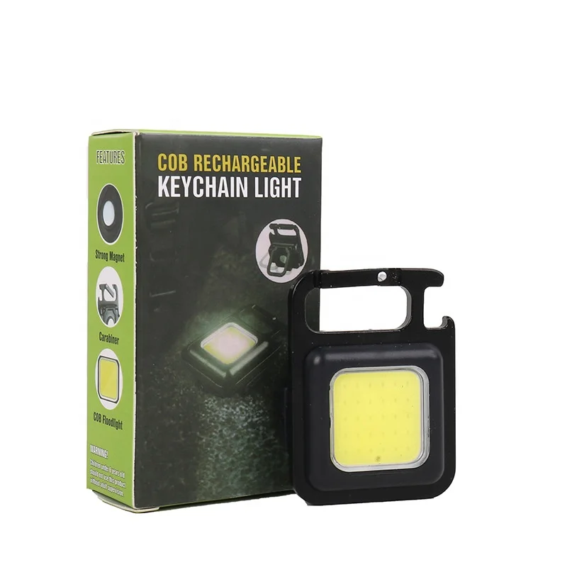Super Bright Pocket Keychain Torch Flashlights  Usb Rechargeable COB LED Mini Flashlights With Magnetic Base Camping light