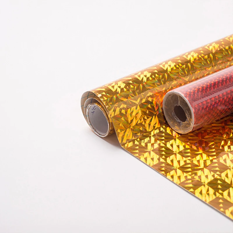 Laser Contact Paper Holographic Color Self Adhesive Film PVC Sticker Paper Roll