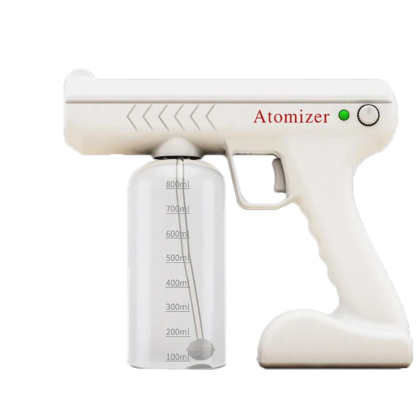 Portable Disinfection Atomizer Charging Electric Nano Mist Spray Gun K5 Wireless Blue Light Atomizer