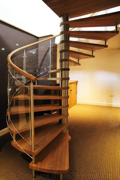 Home Stairs Simple And Modern Spiral Staircase Design Steel Glass Spiral Staircase