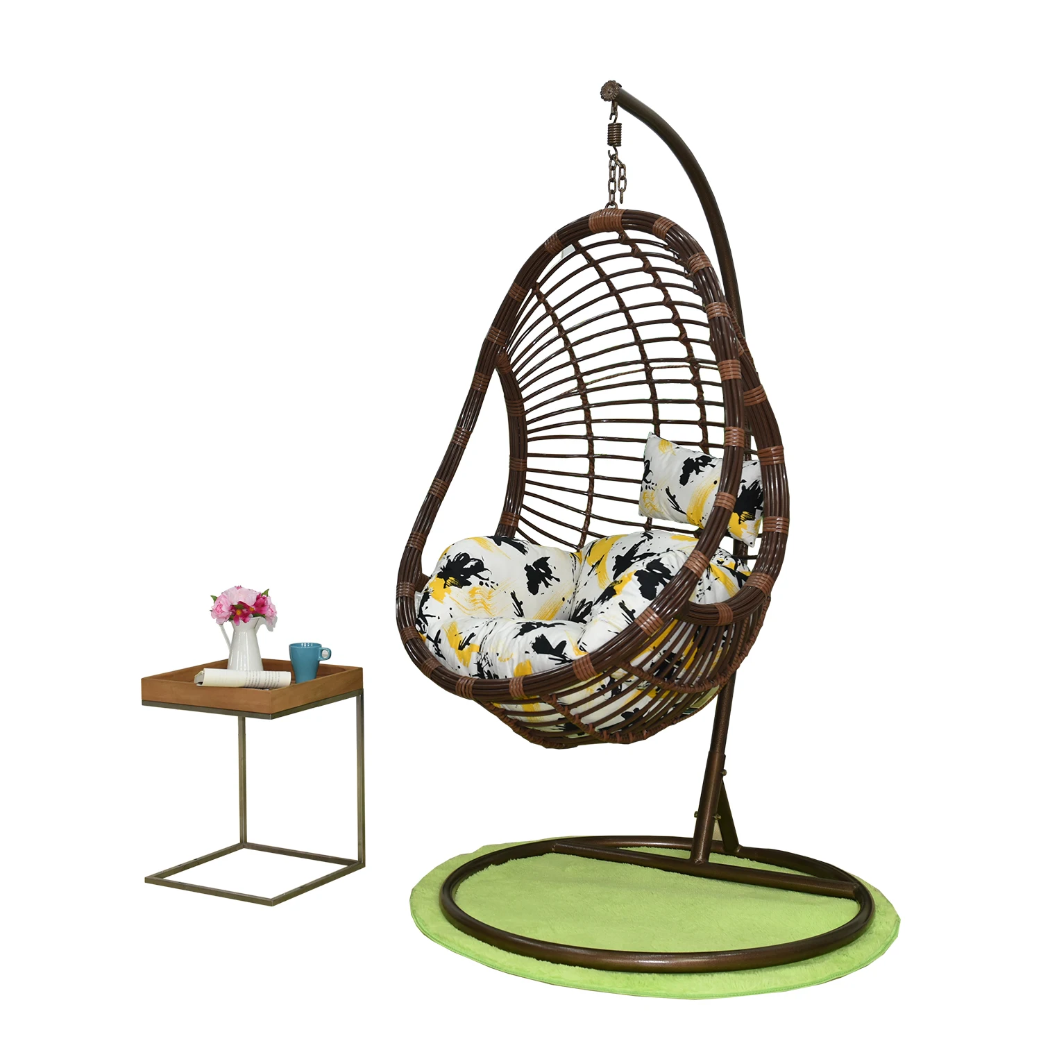 Садовые качели яйцо стул висит Jhula стальной гамак качели кровать Патио Висячие качели стул Крытый или открытый