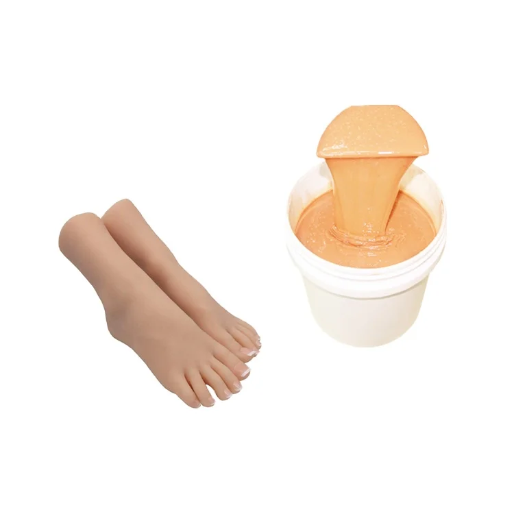 rtv2 platinum cured liquid silicone rubber transparent/skin color  mold silicone rubber for artificial prosthetics