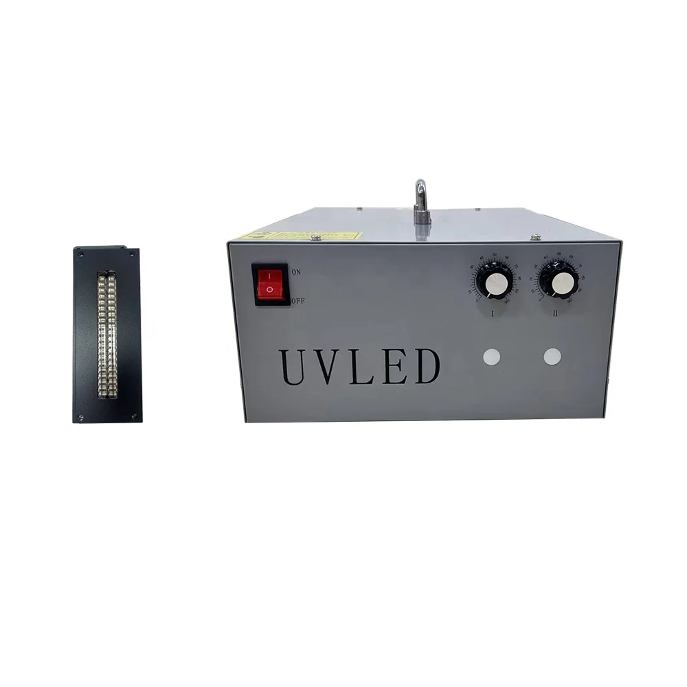 800w UV LED Curing Lamp with Electrical Box Full Set System Size 140*20mm For INK Record Machine Production Drying